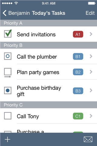 Benjamin – Task Manager and Calendar Inspired by Benjamin Franklin for iPhone screenshot 2
