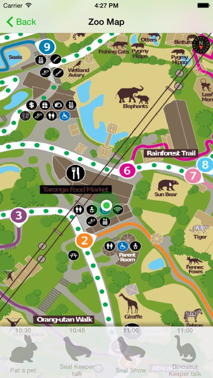 Taronga Zoo Sydney map & shows