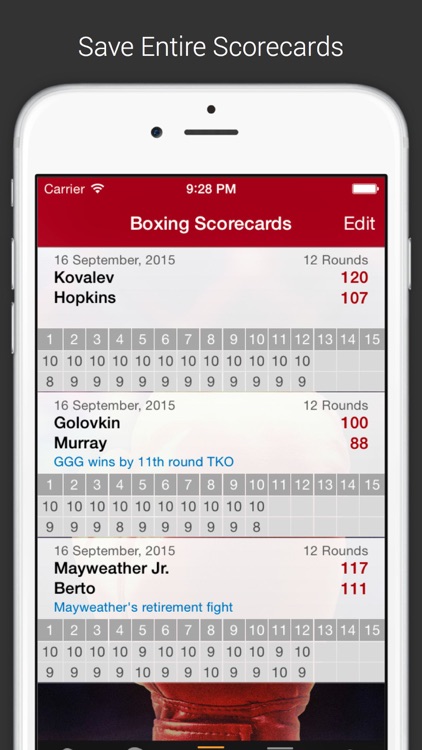Boxing & MMA Scorecard - Fight Night