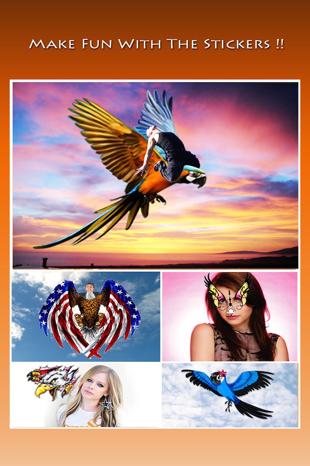 Selfie Fun Photo Maker- Make Prank of Images with Funky Bird Stickers screenshot 2