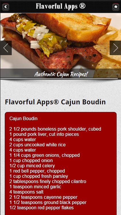 Cajun Recipes from Flavorful Apps®