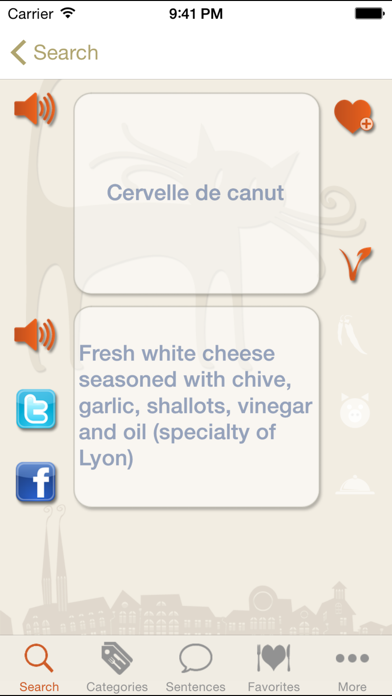 Bon appétit - French food and drink glossary iphone captures décran