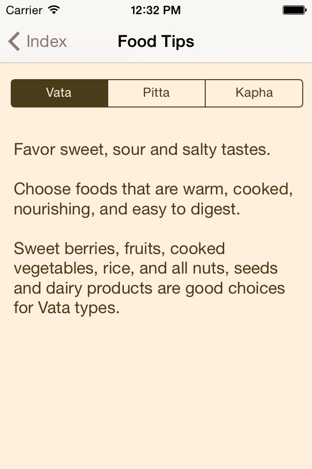 Dosha Diet - Ayurveda Food Planner screenshot 2