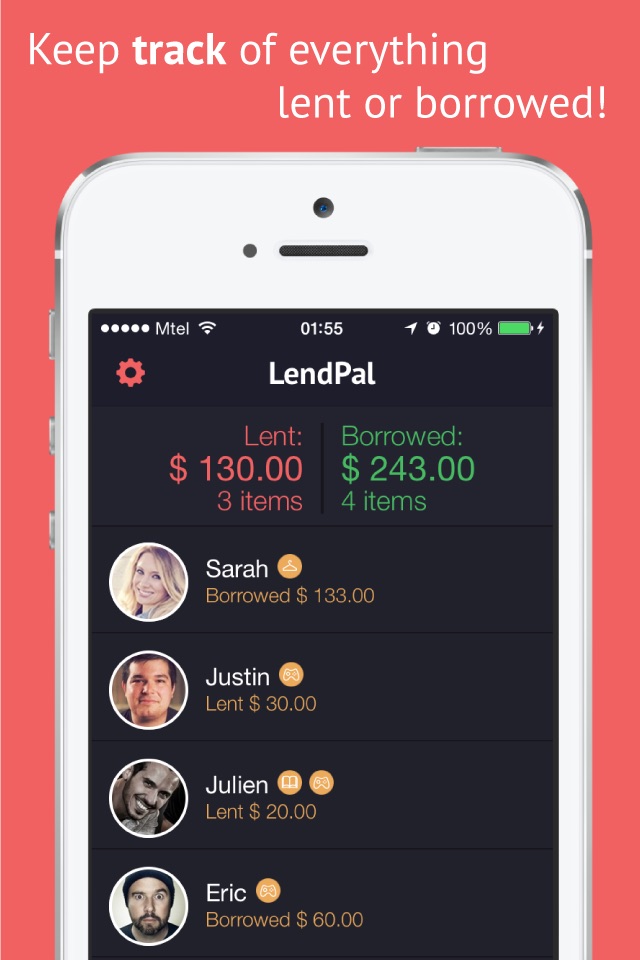 LendPal - Borrow & Lend Money + Items to Friends screenshot 2