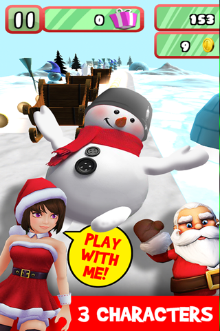 3D Frozen Sexy Lady Santa Run PRO & Christmas 2014 Racing - Running and Jump-ing Games For Kids (boys & girls) screenshot 3
