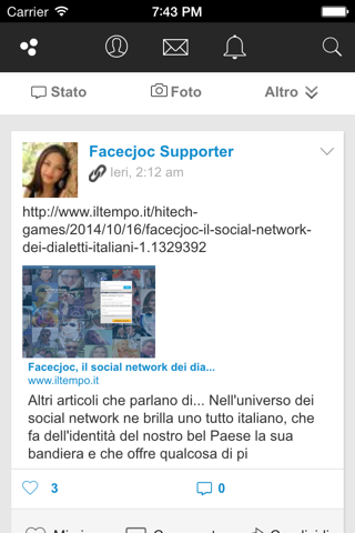 Facecjoc - Social network Italiano dei dialetti screenshot 4