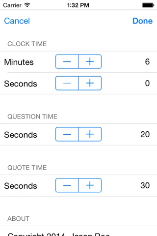 BQF Quiz Clock screenshot 2