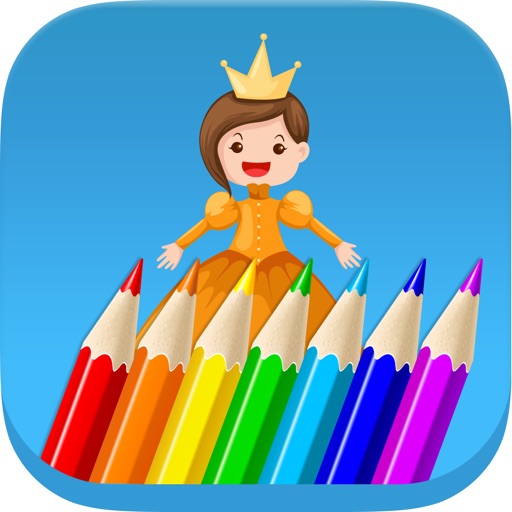 Princess Coloring Book for Girls - Learn to Color Ice Princess, Fairy and Queen!