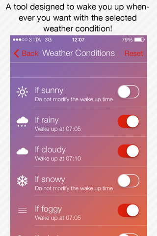 Genius Alarm- Weather Smart Alarm Clock, Set up wake-up alarms according to the weather forecast! screenshot 4