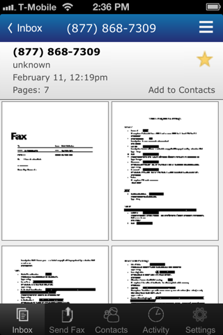 uFax Cloud Fax screenshot 2