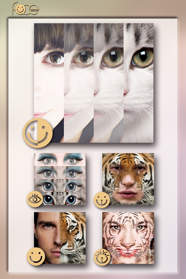 InstaFace:face eyes blend morph with animal effect screenshot 3