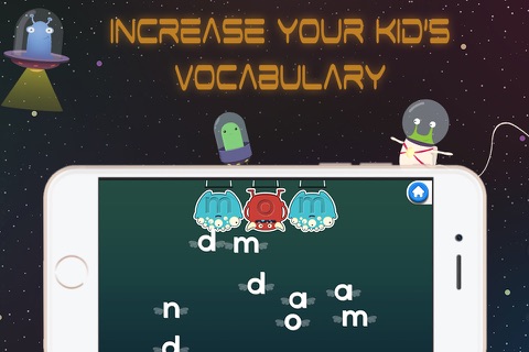 Preschool ABC Spelling Aliens: Phonic Sounds ABC Playtime - Syllable name & Sound Combination Playtime for 3 year old, 4 year old & 5 year old kids FREE screenshot 2