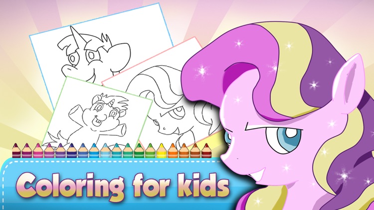 ` Pony Coloring book for Kids and Toddler Activities - Girl edition LITE screenshot-3