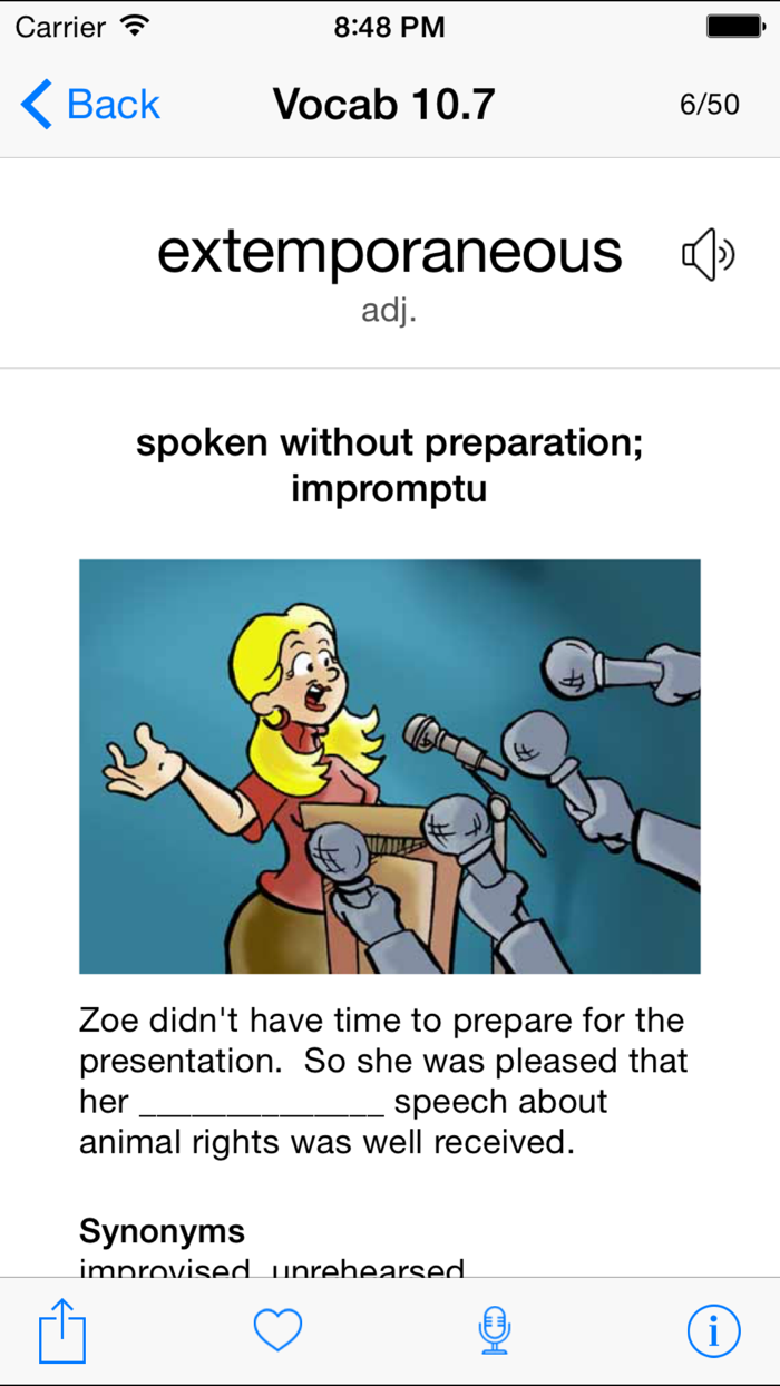 Knowji Vocab 7-10, SAT, GRE, ASVAB Audio Visual Vocabulary Flashcards with Spaced Repetition