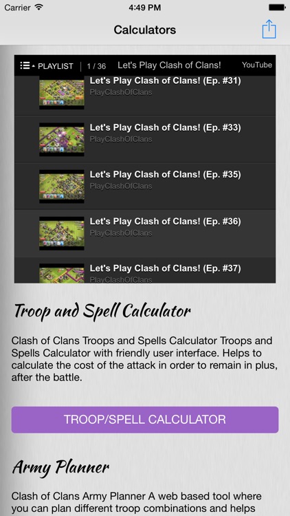 Calculators for Clash Of Clans - Video Guide, Strategies, Tactics and Tricks with Calculators