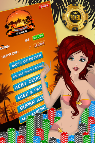 Caribbean Beach Video Poker EPIC - The Lucky Vegas Style Casino Card Game screenshot 3