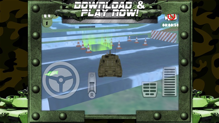 3D Army Tank Parking Game with Addicting Driving and Racing Challenge Games FREE screenshot-4