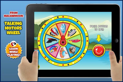 TalKing Motors Wheel: Preschool and Kindergarten Learning Puzzle Games with sound and interaction for Toddler kids Explorers - Macaw Moon screenshot 2