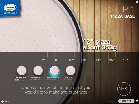 Fonterra Pizza Builder screenshot 2