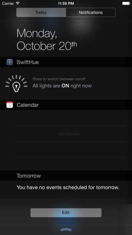 SwiftHue - Easily control your Hue lights, widget included
