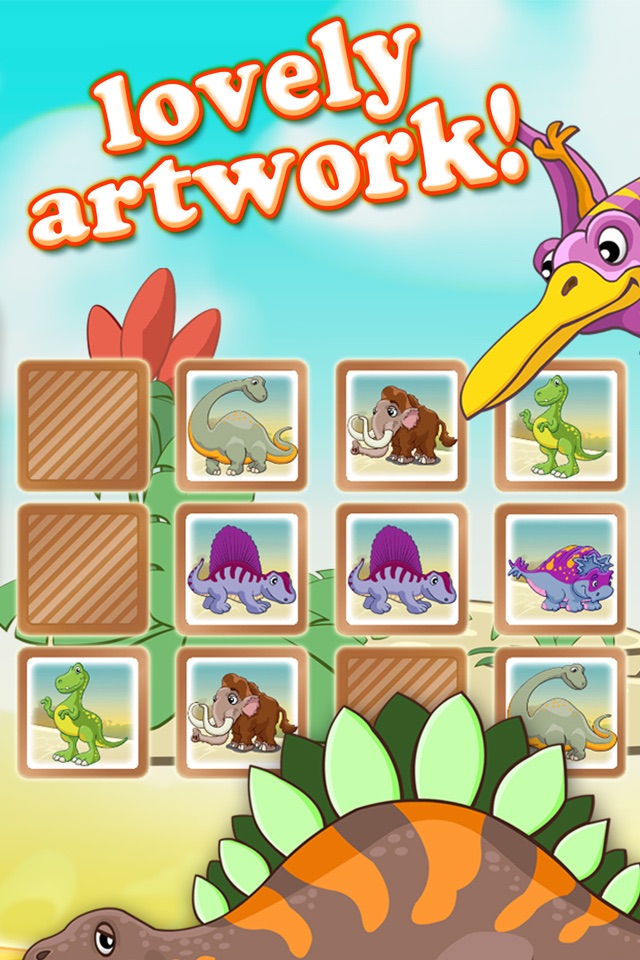 Jurassic dinosaur world pairs puzzle for toddlers and kids screenshot 3