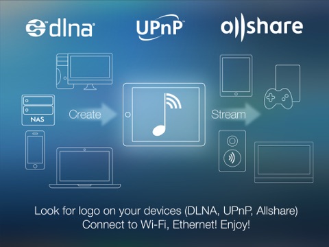 MyAudioStream HD Pro UPnP audio player and streamer for iPad screenshot 2