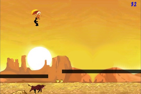A Slender Man Riding A Red Bull With Cowboys Pro screenshot 3