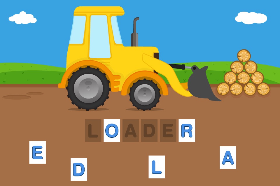 First Words Trucks and Things That Go - Educational Alphabet Shape Puzzle for Toddlers and Preschool Kids Learning ABCs screenshot 2