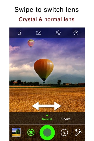 Скриншот из CrystalCam - Retro Style Camera with Crystal ball Len, Fisheye, Crystal Scenes and Color Flashlight