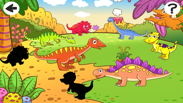 Animated Dino-saur Games For Baby & Kids: Colour-ing Book & Shadow Puzzle screenshot-3