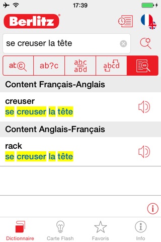 English - French Berlitz Mini Talking Dictionary screenshot 2