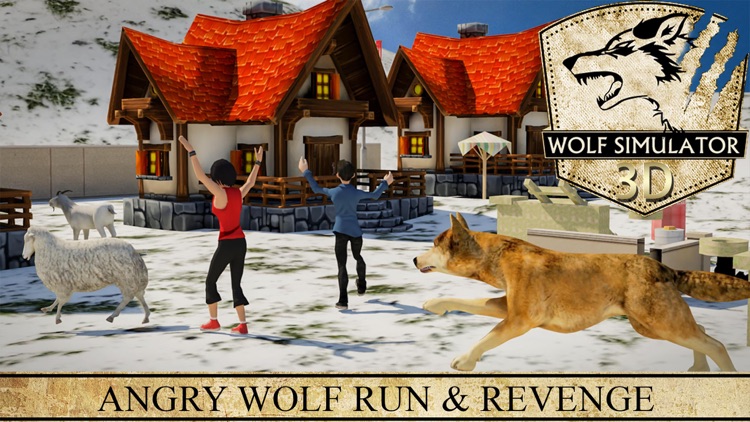 Wolf Simulator 3D - Revenge of Wild Beast and Animals Hunting Attack Game in Winter Snow Farm screenshot-4