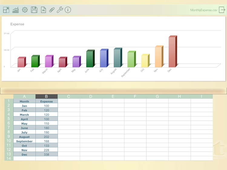 TabChart - edit spreadsheets and generate 3D charts screenshot-4