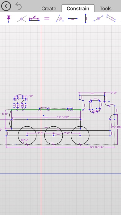 ドローまで - 拘束と寸法の2D CAD図... screenshot1