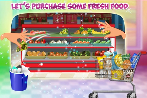 Mom Supermarket Shopping – Girls shop grocery with mother & pay the cashier screenshot 2