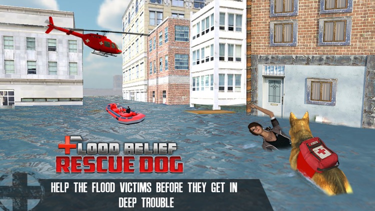 Flood Relief Rescue Dog : Save stuck people lives