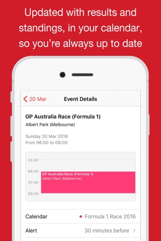 Formula 2020 Schedule screenshot 2