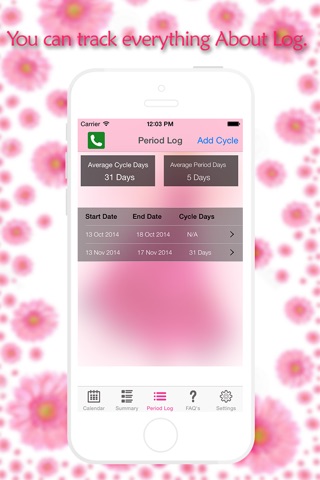 Menstrual Period Tracker Lite - Fertility & Ovulation Tracker and Period Calendar screenshot 4