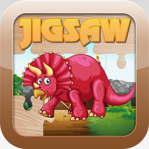 Dinosaur Jigsaw Puzzles - Cute Dino Learning Games Free for Kids Toddler and Preschool Icon