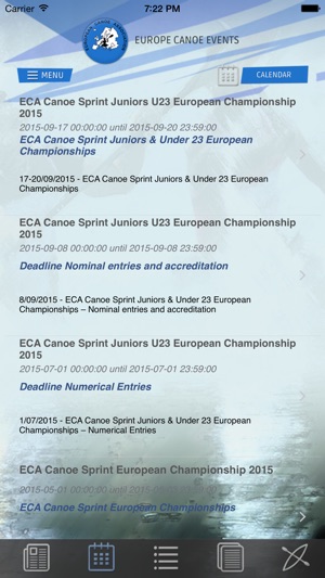 Europe Canoe Events