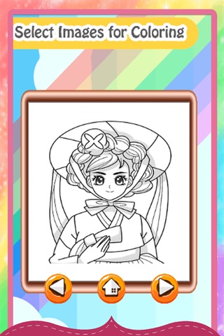 Princess Coloring Pages Draw Anime Harajuku Style screenshot 2