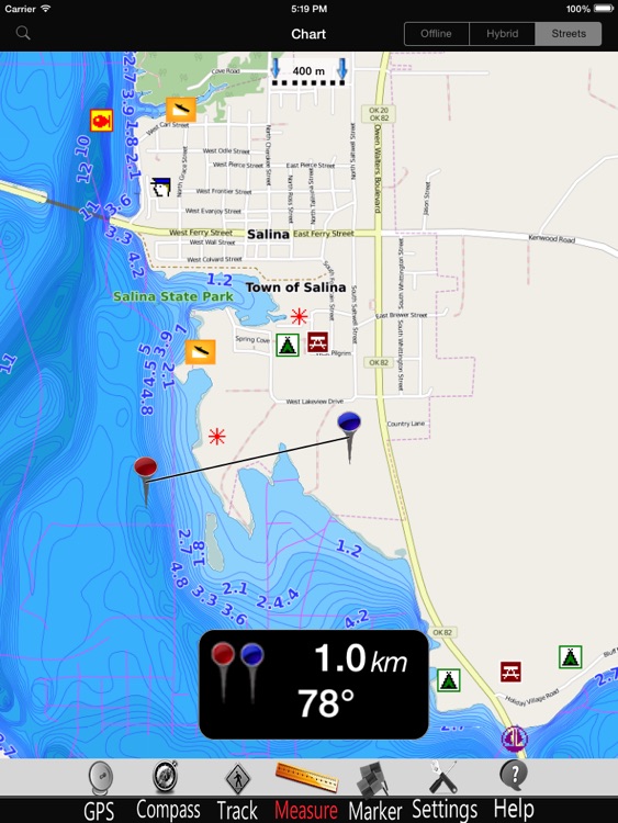 Hudson lake Nautical Chart Pro