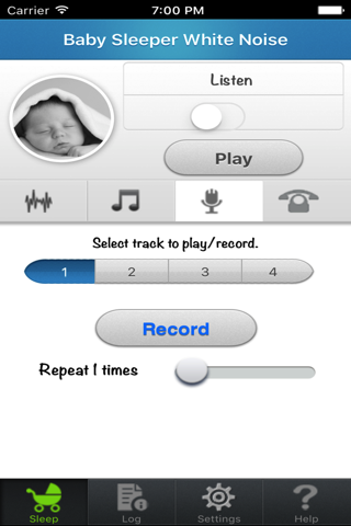 Baby sleeper: womb sounds and white noise for soothing and calming baby screenshot 3