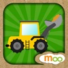 Icon Construction Vehicles - Digger, Loader Puzzles, Games and Coloring Activities for Toddlers and Preschool Kids