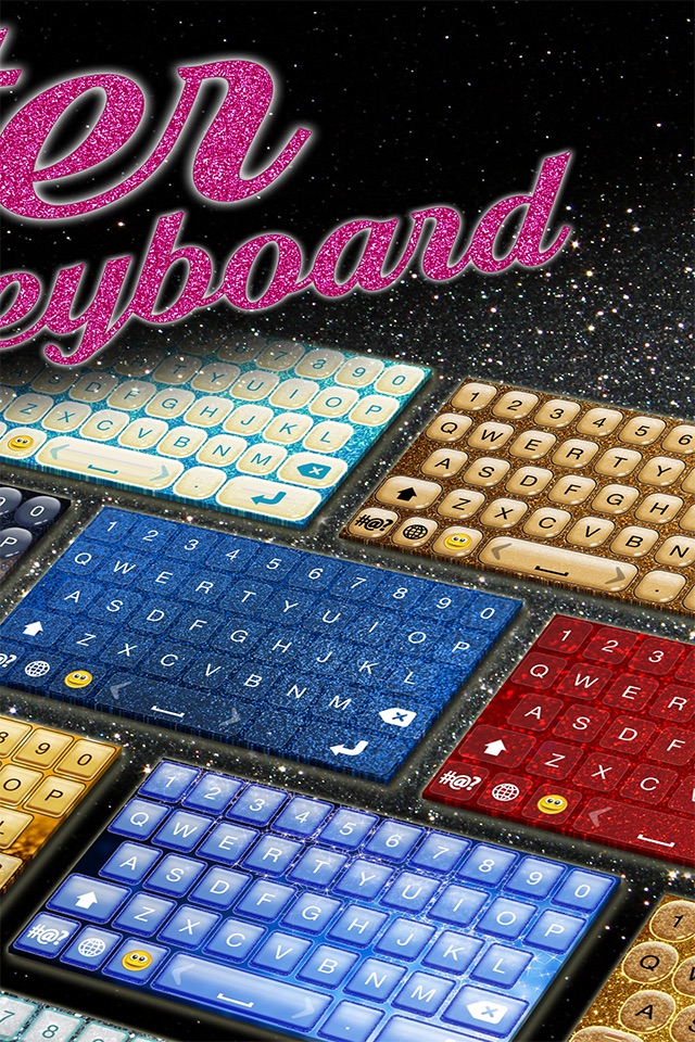 Glitter Keyboard Themes – Shiny Custom Keyboard Design with Glowing Backgrounds and new Emoji.s screenshot 2
