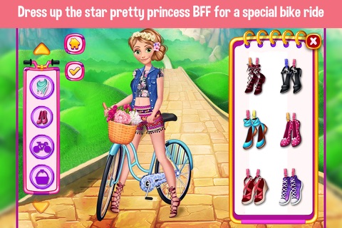 Скриншот из Princess BFF Bicycle Ride - DressUp Games!