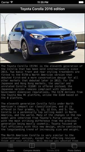 Specs for Toyota Corolla 2016 edition - US version(圖4)-速報App