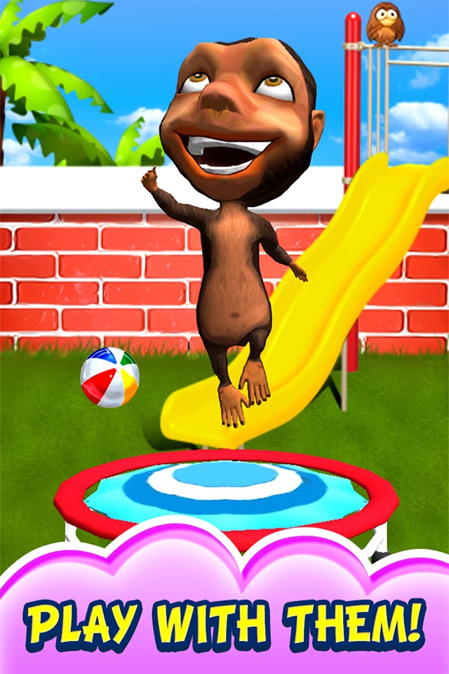 Funny Monkey 3D & Friends. My Little Virtual Reality Pet in Bananas City screenshot 4