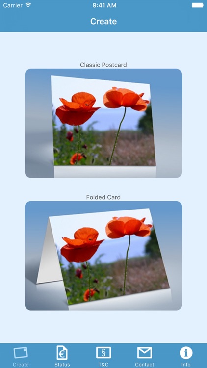 SmartCards - send real postcards and folded cards