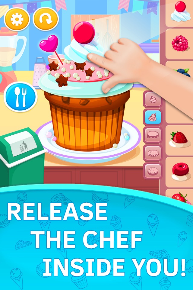 Cupcake Kids Food Games Free screenshot 4